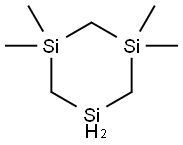 1,1,3,3-Tetramethyl-1,3,5-trisilacyclohexane Struktur