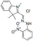 1,3,3-trimethyl-2-[[(2-nitrophenyl)hydrazono]methyl]-3H-indolium chloride Struktur