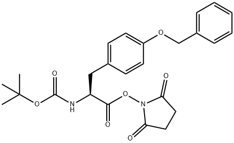 tert-butyl (S)-[2-[(2,5-dioxo-1-pyrrolidinyl)oxy]-2-oxo-1-[[4-(benzyloxy)phenyl]methyl]ethyl]carbamate Struktur