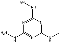 2,4-Dihydrazino-6-methylamino-s-triazine Struktur