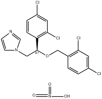 Imidazole, 1-[2,4-dichloro-b-[(2,4-dichlorobenzyl)oxy]phenethyl]-, mononitrate, (-)- (8CI) Struktur