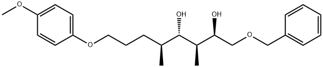 (2R,3S,4S,5S)-3,5-DiMethyl-1-(benzyloxy)-8-(4-Methoxyphenoxy)-2,4-octanediol Struktur