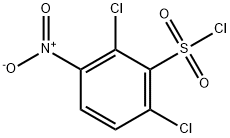 2,6-dichloro-3-nitrobenzene-1-sulfonyl chloride Struktur