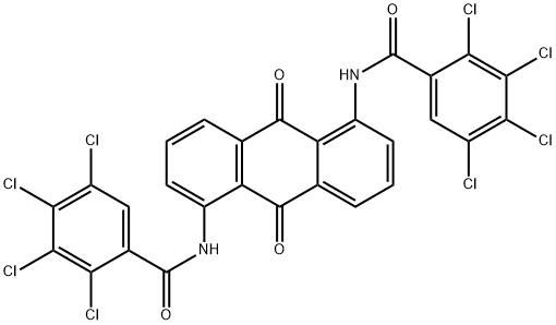 N,N'-(9,10-dihydro-9,10-dioxoanthracene-1,5-diyl)bis(2,3,4,5-tetrachlorobenzamide) Struktur