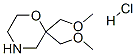 2,2-bis(Methoxymethyl)morpholinehydrochloride Struktur