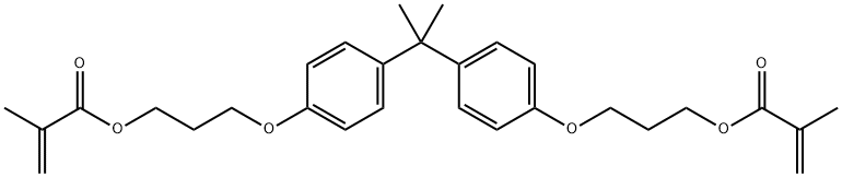 (1-methylethylidene)bis(4,1-phenyleneoxy-3,1-propanediyl) bismethacrylate Struktur