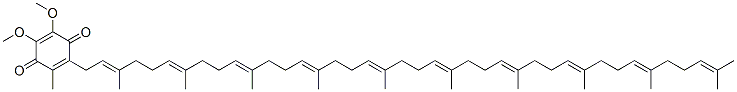 2-[(2E,6E,10E,14E,18E,22E,26E,30E,34E)-3,7,11,15,19,23,27,31,35,39-decamethyl-2,6,10,14,18,22,26,30,34,38-tetracontadecaenyl]-5,6-dimethoxy-3-methyl-2,5-cyclohexadiene-1,4-dione Struktur