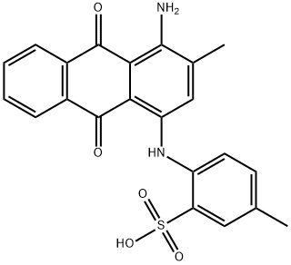 4-[(4-amino-9,10-dihydro-3-methyl-9,10-dioxo-1-anthryl)amino]toluene-3-sulphonic acid  Struktur