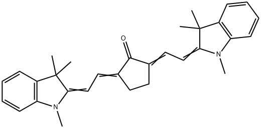 2,5-BIS[(E)-2-(1,3,3-TRIMETHYL-1,3-DIHYDRO-2H-INDOL-2-YLIDENE)ETHYLIDENE]CYCLOPENTANONE Struktur