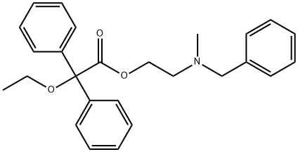 2,2-Diphenyl-2-ethoxyacetic acid 2-[benzyl(methyl)amino]ethyl ester Struktur