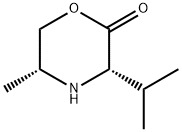 2-Morpholinone,5-methyl-3-(1-methylethyl)-,(3S,5R)-(9CI) Struktur