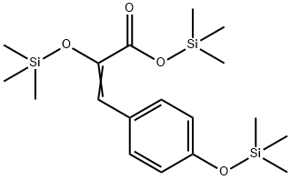 2-[(Trimethylsilyl)oxy]-3-[4-[(trimethylsilyl)oxy]phenyl]propenoic acid trimethylsilyl ester Struktur