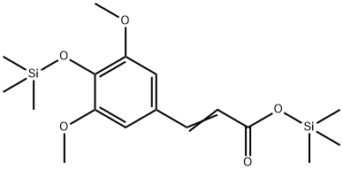 3-[3,5-Dimethoxy-4-(trimethylsilyloxy)phenyl]propenoic acid trimethylsilyl ester Struktur