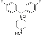 N-(BIS(4-FLUOROPHENYL)METHYL)PIPERAZINE DIHYDROCHLORIDE Struktur