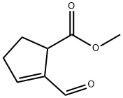 2-Cyclopentene-1-carboxylic acid, 2-formyl-, methyl ester (9CI) Struktur