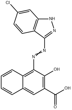 4-[(6-Chloro-1H-indazol-3-yl)azo]-3-hydroxynaphthalene-2-carboxylic acid Struktur