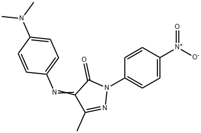 4-[[4-(Dimethylamino)phenyl]imino]-2,4-dihydro-5-methyl-2-(4-nitrophenyl)-3H-pyrazol-3-one Struktur