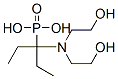 Diethyl-N,N-di-(2-hydroxyethyl)aminomethylphosphonat Struktur