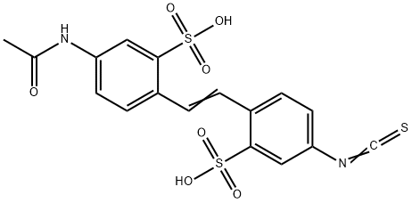 4-Acetamido-4'-isothiocyanatostilbene-2,2'-disulfonic Acid Struktur