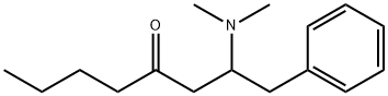 2-Dimethylamino-1-phenyl-4-octanone Struktur