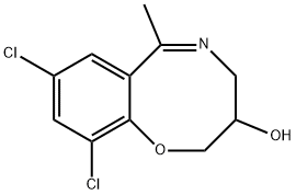 8,10-Dichloro-3,4-dihydro-6-methyl-2H-1,5-benzoxazocin-3-ol Struktur