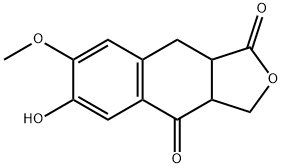 3,3a,9,9a-Tetrahydro-6-hydroxy-7-methoxynaphtho[2,3-c]furan-1,4-dione Struktur