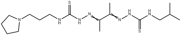 4-(2-Methylpropyl)-4'-[3-(pyrrolidin-1-yl)propyl][1,1'-(1,2-dimethyl-1,2-ethanediylidene)bisthiosemicarbazide] Struktur