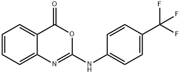 2-[4-(TRIFLUOROMETHYL)ANILINO]-4H-3,1-BENZOXAZIN-4-ONE Struktur