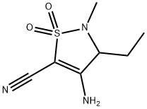 5-Isothiazolecarbonitrile,4-amino-3-ethyl-2,3-dihydro-2-methyl-,1,1-dioxide(9CI) Struktur