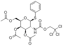 Phenyl 3,4,6-Tri-O-acetyl-2-deoxy-1-thio-2-(2,2,2-trichloroethoxyformamido)-beta-D-galactopyranoside Struktur