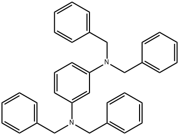 N,N,N',N'-Tetrakis(phenylmethyl)-1,3-benzenediamine Struktur