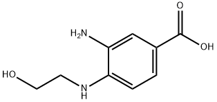 Benzoic acid, 3-amino-4-[(2-hydroxyethyl)amino]- (9CI) Struktur