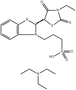 2-(3-ETHYL-4-OXO-2-THIOXO-5-THIAZOLIDINYLIDENE)-3(2H)-BENZOTHIAZOLE PROPANE SULFONIC ACID TRIETHYLAMINE SALT Struktur