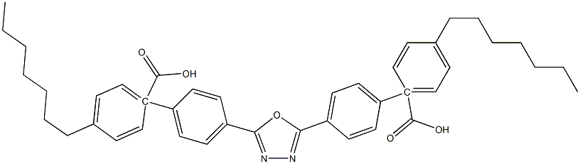 BENZOIC ACID, 4-HEPTYL-, 1,3,4-OXADIAZOLE-2,5-DIYLDI-4,1-PHENYLENE ESTER Struktur