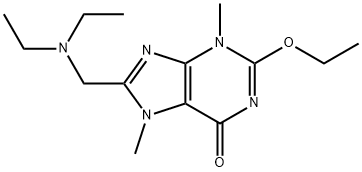 8-[(Diethylamino)methyl]-2-ethoxy-3,7-dihydro-3,7-dimethyl-6H-purin-6-one Struktur