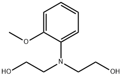 2-[2-hydroxyethyl-(2-methoxyphenyl)amino]ethanol Struktur