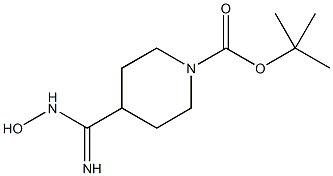 TERT-BUTYL 4-[(Z)-AMINO(HYDROXYIMINO)METHYL]PIPERIDINE-1-CARBOXYLATE Struktur