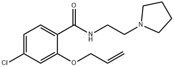 2-(Allyloxy)-4-chloro-N-[2-(1-pyrrolidinyl)ethyl]benzamide Struktur