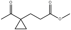 Cyclopropanepropanoic acid, 1-acetyl-, methyl ester (9CI) Struktur