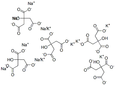 HEXAPOTASSIUMHEXASODIUMPENTACITRATE Struktur