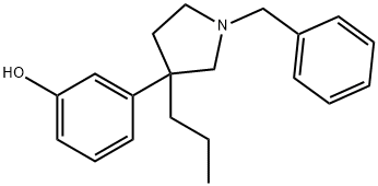 m-(1-Benzyl-3-propyl-3-pyrrolidinyl)phenol Struktur