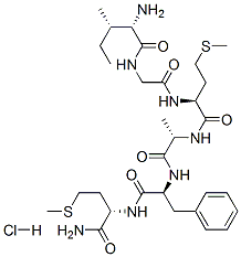 L-Methioninamide, L-alanyl-L-phenylalanyl-L- isoleucylglycyl-L-methionyl-, monohydrochloride Struktur