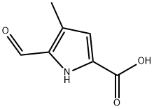 1H-Pyrrole-2-carboxylic acid, 5-formyl-4-methyl- (9CI) Struktur