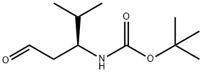 Carbamic acid, [(1S)-2-methyl-1-(2-oxoethyl)propyl]-, 1,1-dimethylethyl ester Struktur