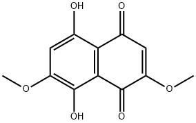 5,8-Dihydroxy-2,7-dimethoxy-1,4-naphthoquinone Struktur