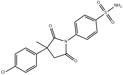 Benzenesulfonamide, 4-(2,5-dioxo-3-(4-chlorophenyl)-3-methyl-1-pyrroli dinyl)- Struktur