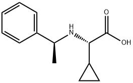 (2S,1''S)-2-CYCLOPROPYL-2-(1-PHENYLETHYLAMINO)ACETIC ACID Struktur