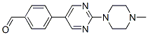 4-(2-(4-Methylpiperazin-1-yl)pyrimidin-5-yl)benzaldehyde Struktur