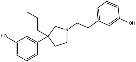 3-[1-(3-Hydroxyphenethyl)-3-propyl-3-pyrrolidinyl]phenol Struktur