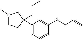 3-[m-(Allyloxy)phenyl]-1-methyl-3-propylpyrrolidine Struktur